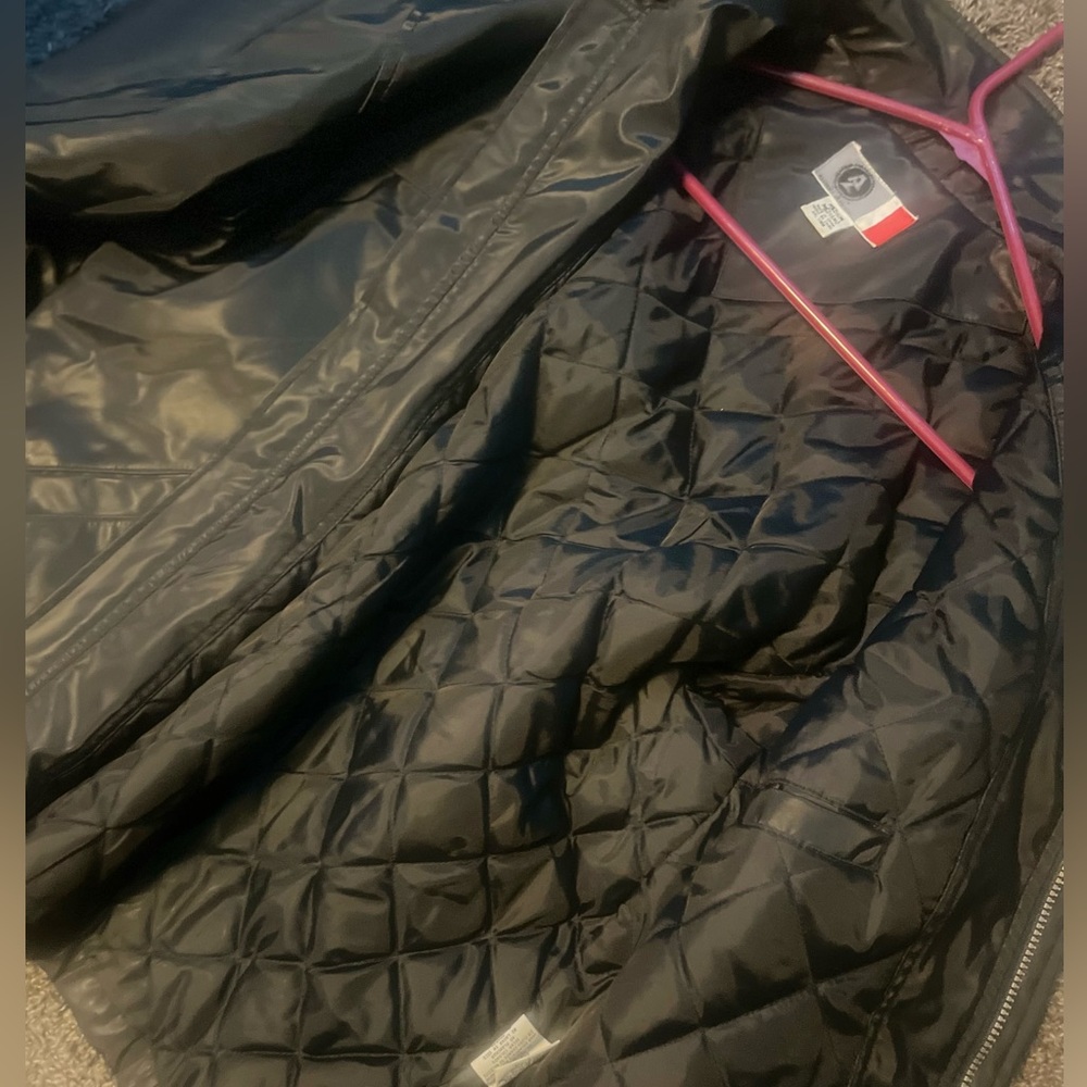 Mens Vintage Arizona Biker Jacket - Medium - Patent Leather